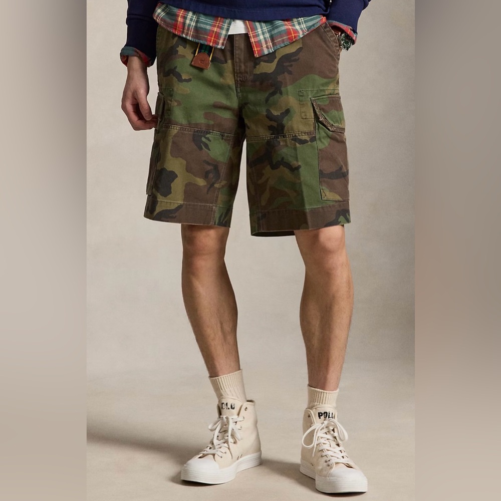 NWT Polo Ralph Lauren Men’s 10.5-Inch Gellar Relaxed Fit Cargo Short. “Camo”, 42